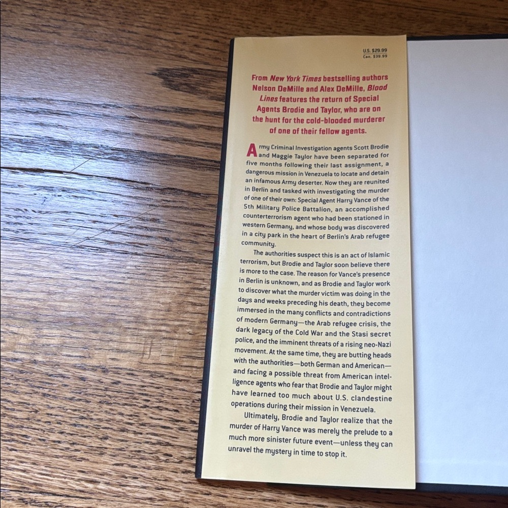 Bloodlines by DeMille, Hardcover - Picture 3 of 3